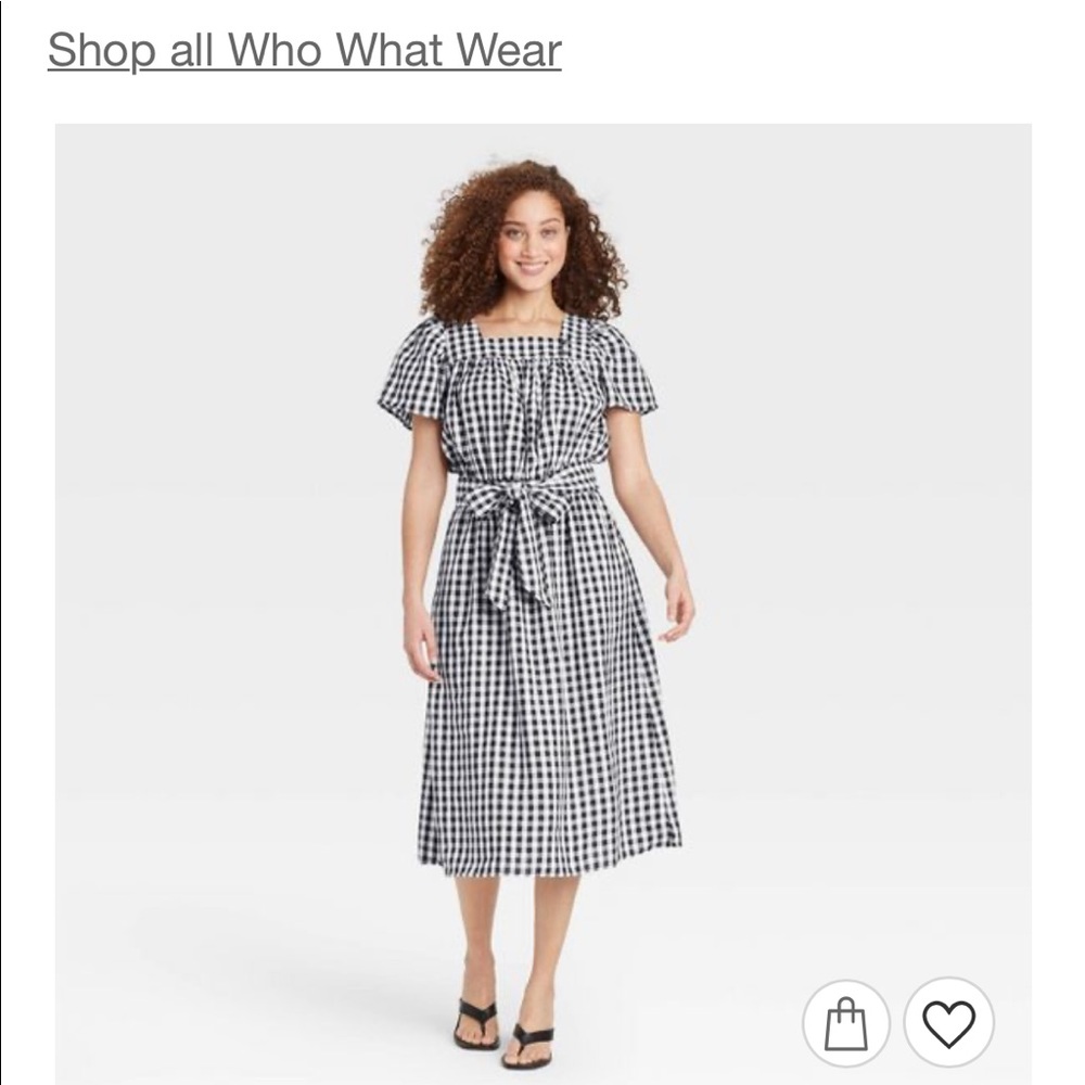 Who what wear gingham dress size small
